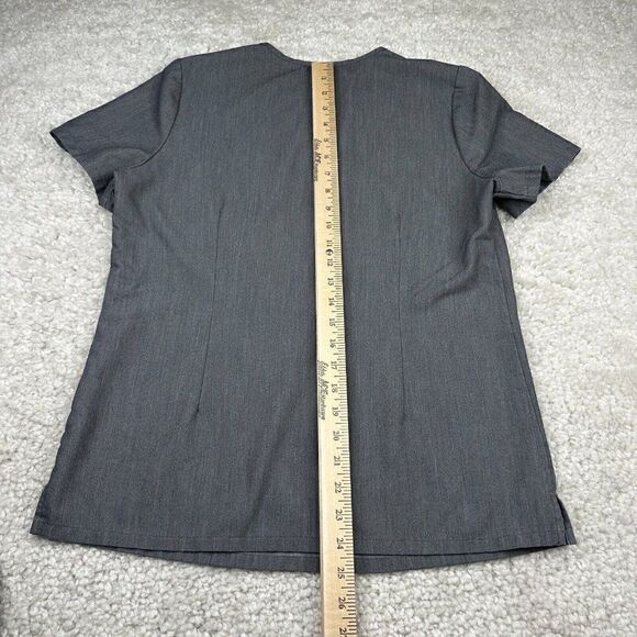 Figs Catarina One Pocket Scrub Top Gray Womens Small - Picture 8 of 12